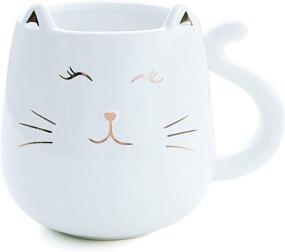 img 4 attached to 🐱 Skafil Ceramic Cat Coffee Mug - Cute Novelty Cup, Perfect Anniversary, Christmas, or Birthday Gift For Women and Men - 17 oz - White