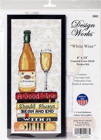 img 1 attached to 🍷 Crafters' Delight: Design Works Crafts White Wine, 6 x 14 Counted Cross Stitch Kit for Exquisite Artistry