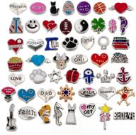 🔒 50pcs rubyca metal floating charms lot for diy glass living memory locket in a mix of silver and gold colors logo