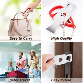 img 1 attached to 🔒 Enhance Safety and Privacy While Traveling with this Portable Door Lock - Perfect for School, Dorms, Rented Rooms, Airbnb, Hotels, and More!