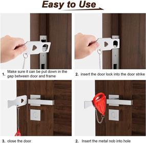 img 2 attached to 🔒 Enhance Safety and Privacy While Traveling with this Portable Door Lock - Perfect for School, Dorms, Rented Rooms, Airbnb, Hotels, and More!