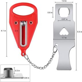 img 3 attached to 🔒 Enhance Safety and Privacy While Traveling with this Portable Door Lock - Perfect for School, Dorms, Rented Rooms, Airbnb, Hotels, and More!