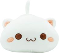 🐱 wego white kitten plush toy - stuffed animal pet cute kitten kitty, very soft anime kawaii cat plush hugging pillow for kids, 20 inches logo