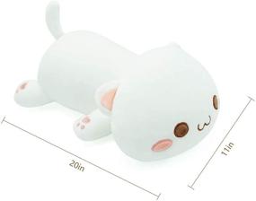 img 3 attached to 🐱 Wego White Kitten Plush Toy - Stuffed Animal Pet Cute Kitten Kitty, Very Soft Anime Kawaii Cat Plush Hugging Pillow for Kids, 20 inches