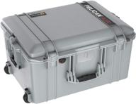 pelican air 1607 case no foam (2020 edition with push button latches) - silver (016070-0011-180) logo