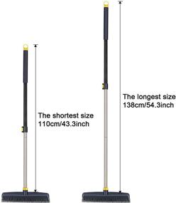 img 2 attached to Yocada Heavy-Duty Push Broom with Stiff Bristles, Telescopic Handle, Ideal for Cleaning Bathrooms, Kitchens, Patios, Garages, Decks, Concrete, Wood, Stone, and Tile Floors – Commercial Grade