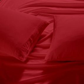 img 2 attached to 🛏️ ALADDIN HOME Set of 2 Organic Bamboo Pillowcases in Queen Size 20&#39;&#39;x30&#39;&#39; - Luxuriously Soft, Cool for Hot Sleepers - Burgundy