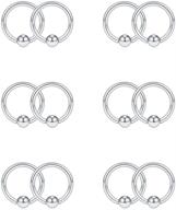 💎 captive piercing eyebrow jewelry in stainless steel – ideal women's body jewelry for enhanced style logo