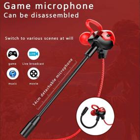 img 3 attached to 🎧 Улучшите мобильное гейминг с игровой гарнитурой TYUOBOX Earbuds: внутриканальные, микрофон, регулировка громкости | Совместимо с iPhone, Xbox One, PS4/PS5, ПК (красный)