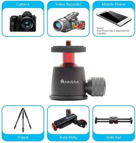 img 1 attached to 📷 ANNSM Tripod Ball Head: 360° Panoramic, 135° Tilt, 1/4” Screw Thread – Perfect for DSLR Cameras, Tripods, Monopods, Camera Slider Track, Camera Dolly Slider