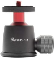 📷 шарнирное крепление для штатива annsm: 360° панорама, 135° наклон, резьба 1/4” – идеально подходит для dslr-камер, штативов, моноподов, дорожек камеры-слайдера, шасси для камеры логотип