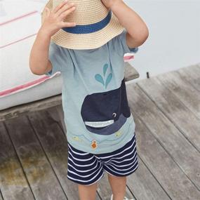 img 3 attached to Toddler Sleeve Sailboat T Shirt Stripe