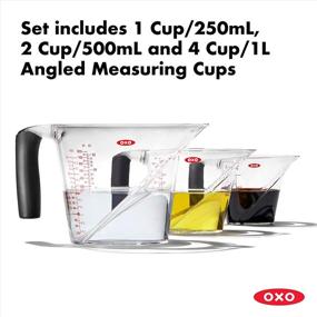 img 3 attached to 📏 OXO Good Grips Angled Measuring Cup Set - Complete 3-Piece Collection for Precise Measurements