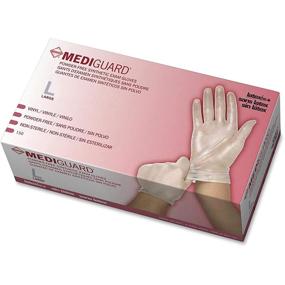 img 1 attached to Medline MII6MSV513 MediGuard Clear Vinyl Non-sterile Exam Gloves - 150/Box