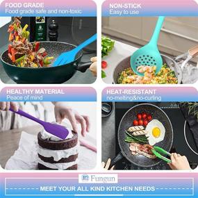 img 2 attached to 🥄 Fungun 26-Piece Silicone Cooking Utensils Kitchen Set - Heat Resistant Tools with Holder for Nonstick Cookware