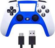 🎮 blue donop wireless controller compatible for ps4 / slim/pro console, with double vibration, 6-axis gyro sensor, speaker, built-in audio jack and charging cable logo