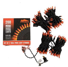 img 3 attached to 🎃 Joiedomi 200 Count Orange String Lights: Connectable Christmas Halloween Lights for Indoor Outdoor Tree Decor - 24.6ft Length, Black Wire Plug-in