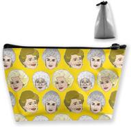 👛 stylish women's golden girls cosmetic bags: functional hand-held makeup bag for travel toiletries & tools logo