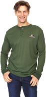 mossy oak henley sleeve thermal men's clothing and shirts logo