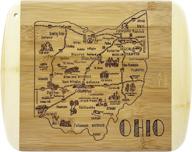 🍽️ 11" x 8.75" totally bamboo ohio state serving and cutting board - a slice of life logo