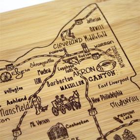 img 1 attached to 🍽️ 11" x 8.75" Totally Bamboo Ohio State Serving and Cutting Board - A Slice of Life