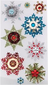 img 2 attached to ❄️ Jolee's Boutique Snowflakes Embellished, LG13 50-50617, Other