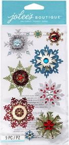 img 1 attached to ❄️ Jolee's Boutique Snowflakes Embellished, LG13 50-50617, Other