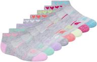 🧦 puma girls 8 pack low cut socks with bonus hair ties: ultimate value pack for style and comfort! logo