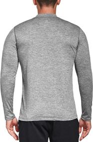 img 1 attached to 🏃 OGEENIER Men's Thermal Long Sleeve Shirts: A Mock Fleece Lined Winter Sport Athletic Running Base Layer Top for Optimal Performance