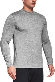 img 3 attached to 🏃 OGEENIER Men's Thermal Long Sleeve Shirts: A Mock Fleece Lined Winter Sport Athletic Running Base Layer Top for Optimal Performance