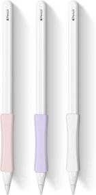 img 4 attached to 🖍️ Colorful iPencil Grips: Silicone Sleeve Holder for Apple Pencil 2nd Gen & iPad Pro 11/12.9 inch 2018 - 3 Pack (White, Pink, Purple)