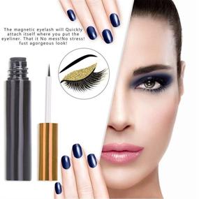img 1 attached to Magnetic Eyelashes With Eyeliner Kit - Enhanced Natural Look, Upgrade 3D & 5D Reusable Lashes, No Glue Required, Easy Application, 3 Pairs