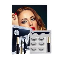 magnetic eyelashes with eyeliner kit - enhanced natural look, upgrade 3d & 5d reusable lashes, no glue required, easy application, 3 pairs logo