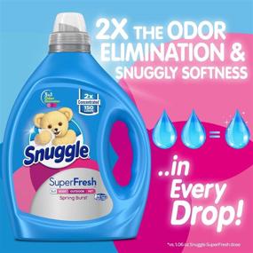 img 1 attached to Snuggle Liquid Fabric Softener: SuperFresh Spring Burst, 150 Loads, Eliminates Tough Odors (Packaging May Vary)