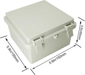img 2 attached to 📦 LMioEtool ABS Plastic Dustproof Waterproof Junction Box Enclosure - Gray 5.9 x 5.9 x 3.5 inch (150 x 150 x 90mm)