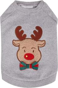 img 2 attached to 🎄 Blueberry Pet Cozy Merry Christmas Dog Sweatshirts - 3 Patterned Soft & Comfy