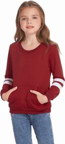 img 4 attached to 👧 Girls Arshiner Sweatshirts: Tracksuits for Active Kids - Casual Sports Tops