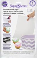 🍰 enhance your cake decor with wilton white sugar sheets edible decorating paper - 0.85 oz. logo