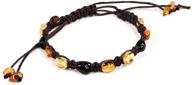 📿 stylish handmade amberage braided friendship bracelets with natural baltic amber beads - perfect for adults and teens (available in 4 colors) logo