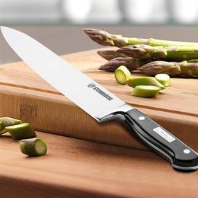 img 3 attached to ✂️ STEINBRÜCKE 10-Inch Pro Chef's Knife - German Stainless Steel Kitchen Knife, HRC59 Rating, Full Tang Ergonomic Handle Cook's Knife for Home Kitchen and Restaurant Cooking