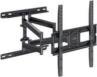 📺 premium full motion tv wall mount bracket | dual articulating arms | swivel, tilt & extension | fits 26-55 inch led, lcd, oled 4k flat curved tvs | max vesa 400x400mm | holds up to 99lbs | perlegear logo