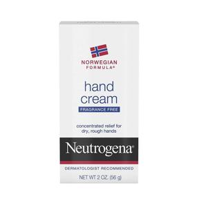 img 4 attached to 👐 Neutrogena Norwegian Formula Moisturizing Hand Cream | Glycerin for Dry, Rough Hands | Fragrance-Free Intensive Hand Lotion, 2 oz