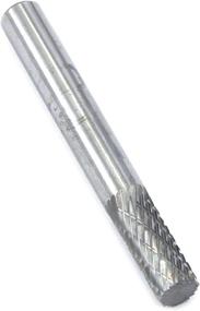 img 1 attached to 🔩 Forney 60120 Tungsten Carbide Burr with 1/4-Inch Shank, Cylindrical, 1/4-Inch, Charcoal Grey