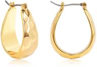 💎 stylish 14k gold plated chunky hoop earrings: hypoallergenic thick gold earrings for women & girls, ideal gifts logo