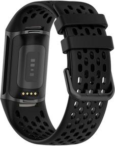 img 3 attached to 👟 Upgrade Your Fitbit Charge 5 with TopPerfekt Sport Bands - Adjustable, Breathable & Stylish Silicone Straps for Women & Men