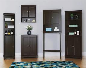 img 3 attached to 🏠 Spirich Home Floor Corner Cabinet: Stylish Free-Standing Storage Solution for Bathroom, Kitchen, Living Room or Bedroom