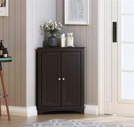 🏠 spirich home floor corner cabinet: stylish free-standing storage solution for bathroom, kitchen, living room or bedroom logo