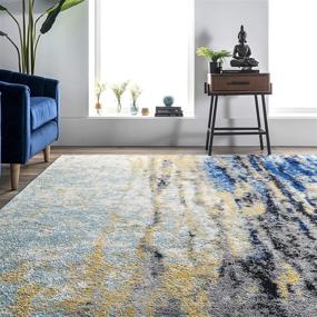 img 2 attached to 👍 nuLOOM Waterfall Vintage Abstract Runner Rug Review: 2' x 6' Blue Rug - Pros and Cons