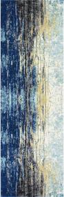 img 3 attached to 👍 nuLOOM Waterfall Vintage Abstract Runner Rug Review: 2' x 6' Blue Rug - Pros and Cons