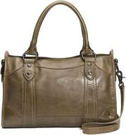 👜 frye melissa cognac satchel - women's handbags & wallets, satchels logo